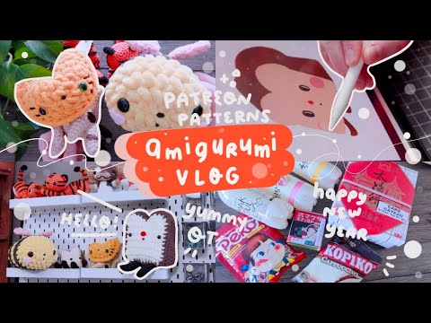 ✸Crochet VLOG 31✸新年快樂! Happy Chinese New Year!  New crochet patterns and plushies!