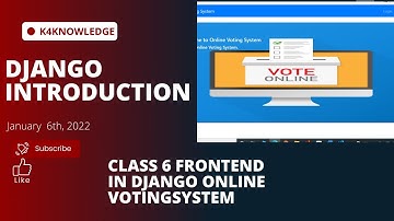 Online-Voting-System in Django Frontend View| Web-technology