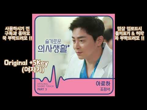 조정석 - 아로하 (Lyrics&자막) +5Key Piano MR_Inst_Instrumental Karaoke By - 오늘하나