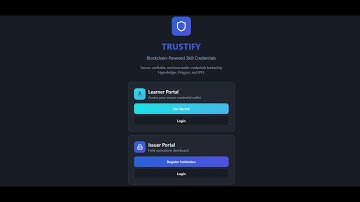 Trustify-SIH 25200 Blockchain based skill credential system