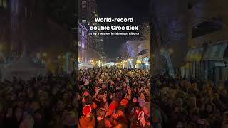 World-record double Croc kick