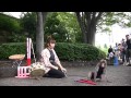 上野公園夏祭り　猿回し　まさえ＆こうめ