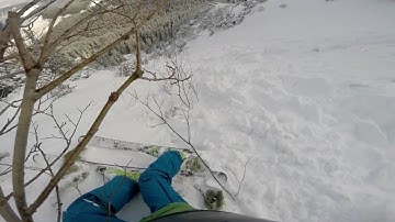 Skier Dives For His Life To Avoid Avalanche