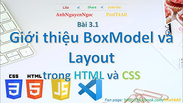 Bài 3.1 Giới thiệu BoxModel và layout cho trang web trong HTML và CSS