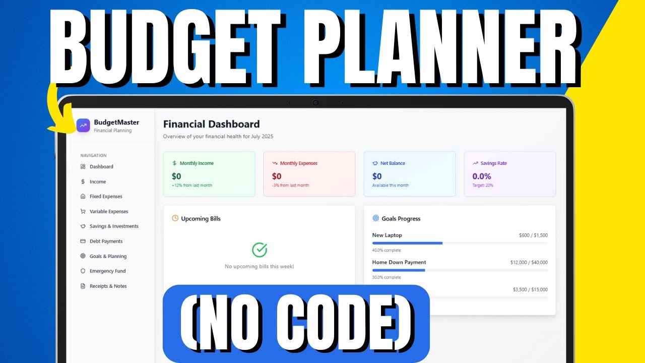 How To Make Budget Planner/Expense Tracker Software with NO CODE + AI ...