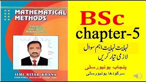 bsc mathematical method chapter 5 important questions