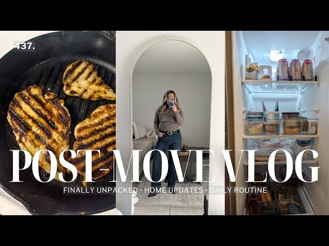 ALMOST UNPACKED: Getting Into a Routine + Reorganizing My Fridge + Target Home Haul | Vlog 437
