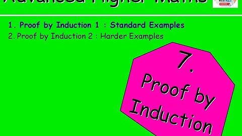7.1 Proof by Induction 1: Standard Examples -  Advanced Higher Maths Lessons @MrThomasMaths