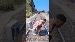 GTA V: FRANKLIN MEETS CHOO CHOO CHARLES TRAIN #trending  #shorts