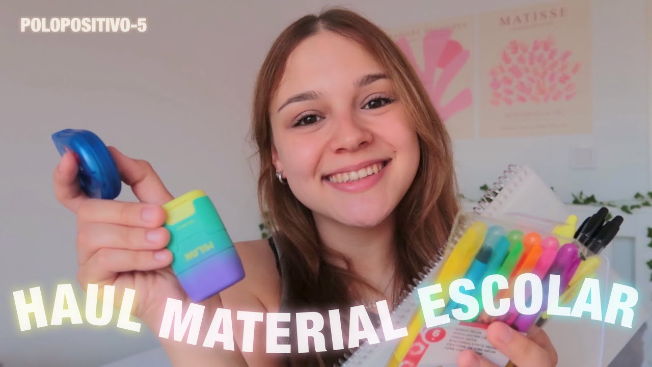 HAUL de MATERIAL ESCOLAR para la UNIVERSIDAD 2024 + ¡descuentooo! 🌸 - Polo Positivo
