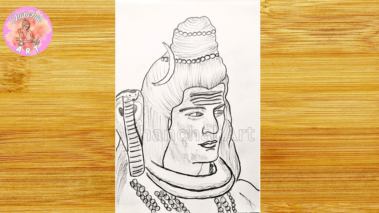 How to draw Lord Shiva | Easy drawing of lord Lord Mahadev | Step by ...