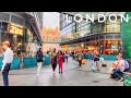 London city walk walking around central london streets 4kr