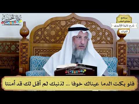 47 - فلو بكت الدما عيناك خوفا ... لذنبك لم أقل لك قد أمنتا - عثمان الخميس