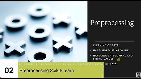 Machine Learning: Python Preprocessing using sklearn updated packages.
