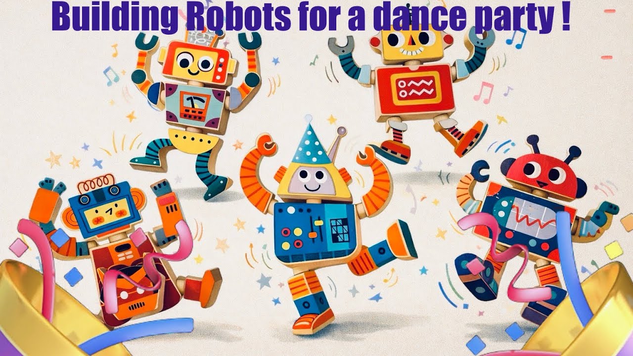 Building robots for a dance party! @Upsidedownplaygroundkids 