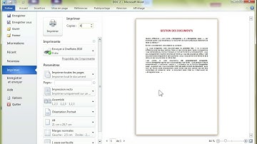 Formation Word : Enregistrer et imprimer un document