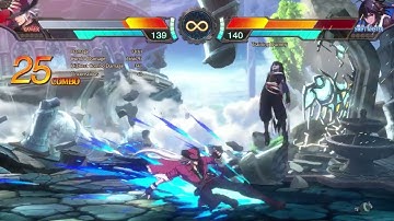 DNF Duel Ranger 5B Optimal Oki Combo [Subtitles for Notation]