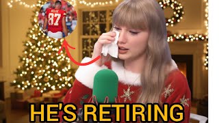 Download Lagu Taylor Swift gets emotional as she confirms fiance Travis kelce will retire from nfl this season MP3