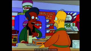 Homer offers Ganesha a peanut