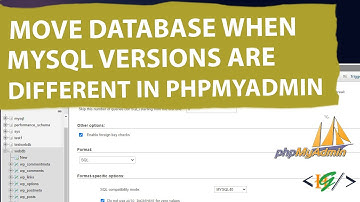 How to Move Database When MySQL Versions are Different in Phpmyadmin