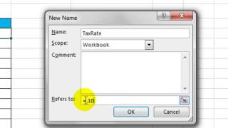 Excel Lesson 19 - Naming Ranges, Constants & Formulas