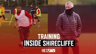Sheffield United first team training ahead of Chelsea