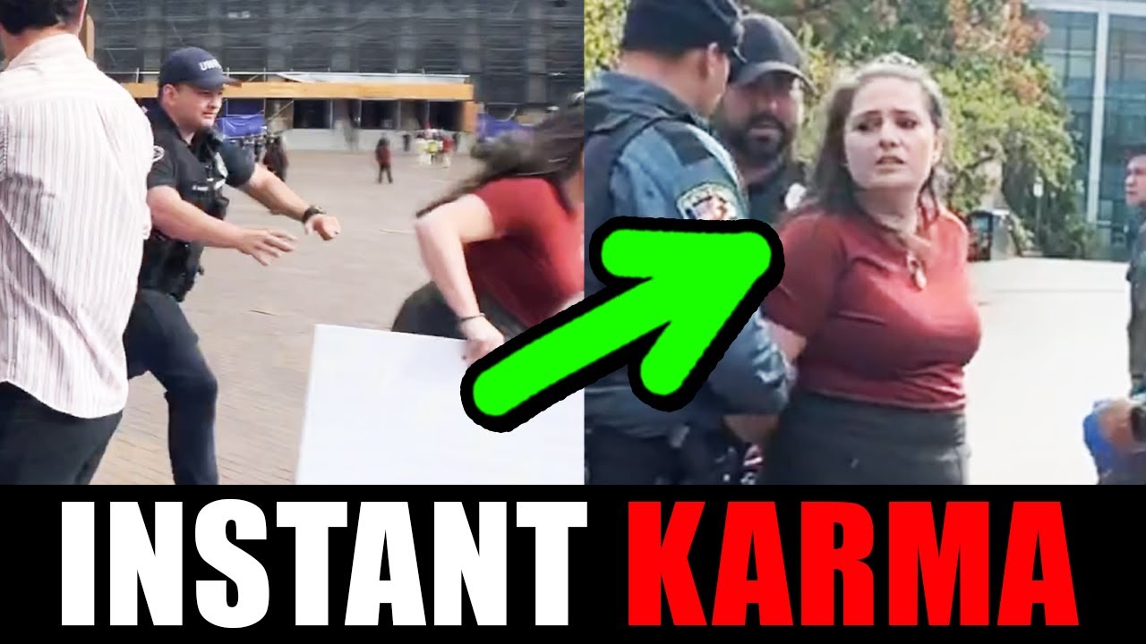 Неудачница из Антифа не замечает полицейского, стоящего ПРЯМО РЯДОМ С НЕЙ! 😂