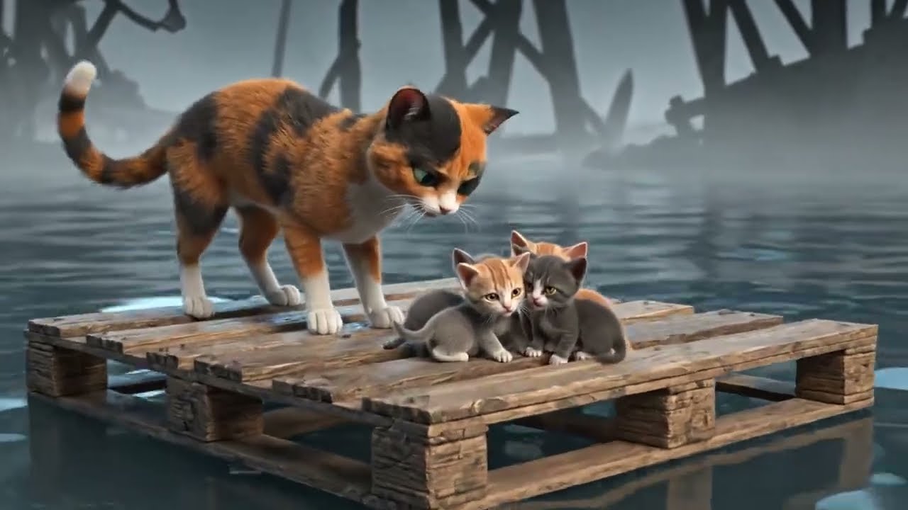 !Precious Paw Patrol: Brave Mother Cat Protects Her Kittens from Danger