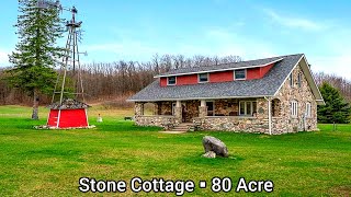 Michigan Farmhouse For Sale 685k 80 Acres Stone Homes For Sale Land For Sale