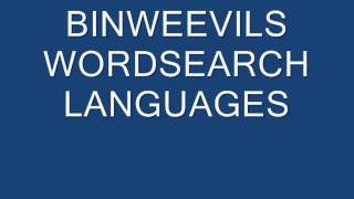 BINWEEVILS WORDSEARCH LANGUAGES LEVEL 7