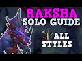 Raksha solo guide for beginners 2022 all styles  easy kills  runescape 3