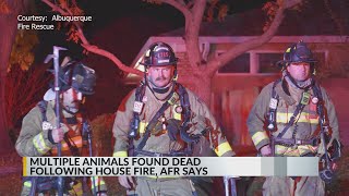 Multiple animals found dead after house fire in northeast Albuquerque
