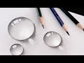 How to draw 3d water drops without using white pencil drawingraphy