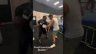 Moses Itauma Putting The Work In With Rising Cruiserweight Aloys Jr In The Gym