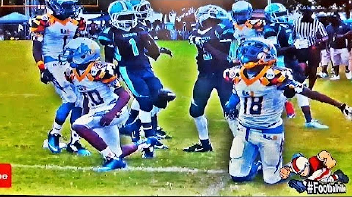 Football highlights jr midgets (155lbs) Gwen Cherry Bulls vs Florida City Razorbacks