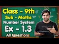 Class 9 maths ex 13 q1 to q9  chapter 1 number system  ncert  mkr
