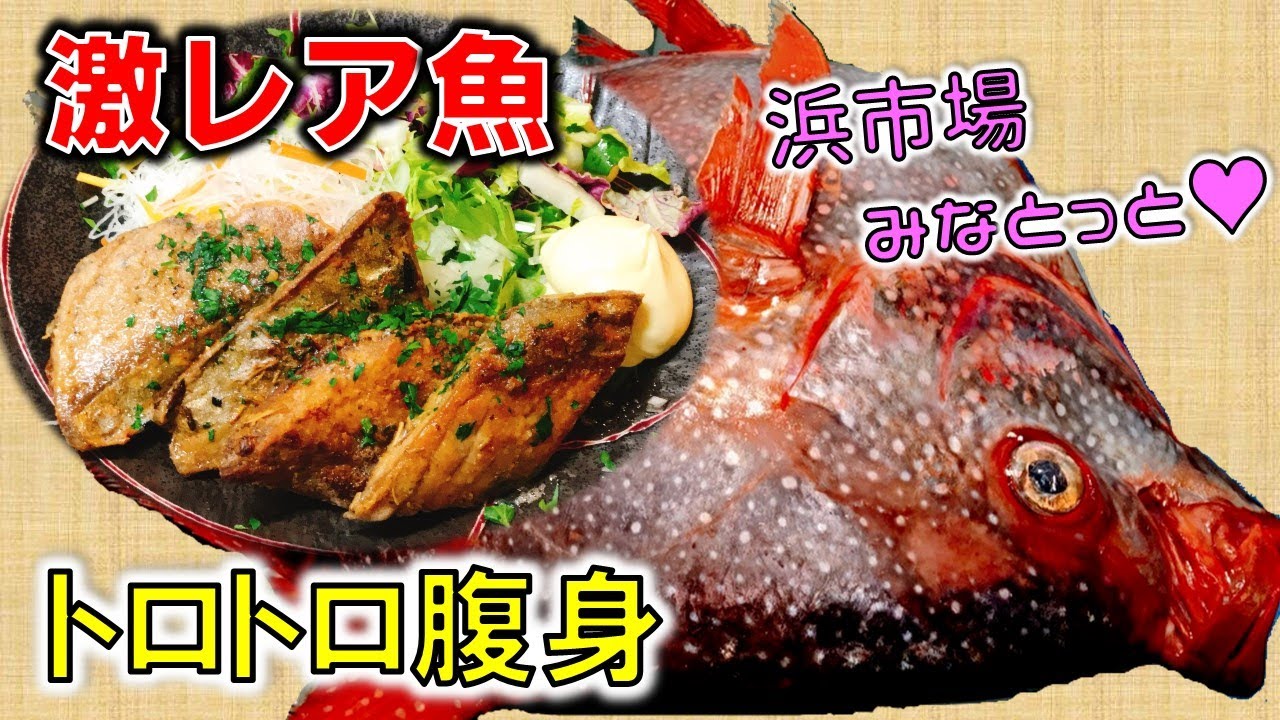 激レア魚アカマンボウ 解体ショーでゲットしたマグロの代用魚のハラミ食べてみた 浜市場みなとっと Youtube