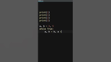 How to generate infinite fibonacci numbers in Python #Shorts #short #python #shorts