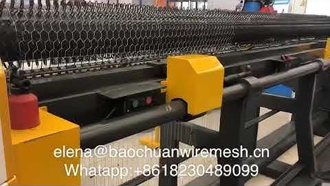 Hexagonal wire mesh making machine working video +86 182 3048 9099