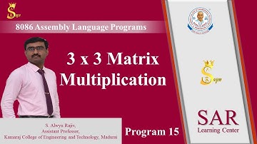 Program 15: 3x3 Matrix Multiplication | 8086 Assembly Language Program | emu8086