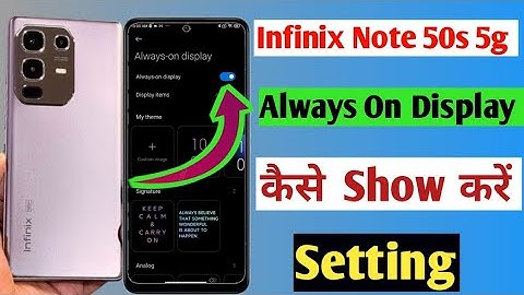 How to Set Always On Display Setting in Infinix Note 50s 5g/always on display kaise change kare