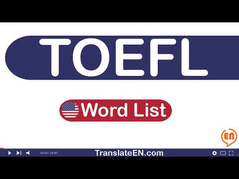 अंतिम TOEFL शब्दावली सूची: जानने के लिए 8000 सर्वश्रेष्ठ शब्द, भाग 3 | अनुवादEN.com