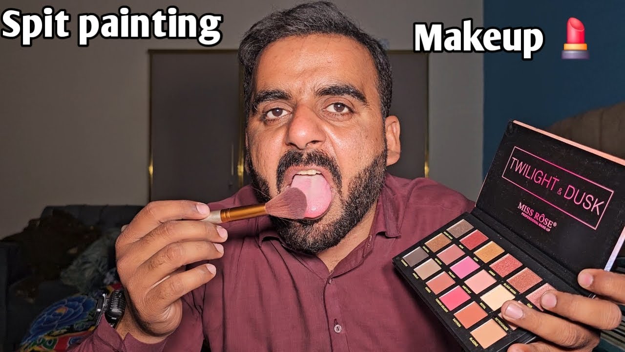 ASMR - Fast & Aggressive spit painting your makeup 💄