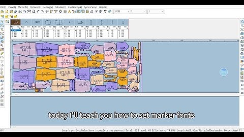 How to set marker piece font in GetonAgain marker CAD.