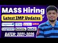 🔥Capgemini Exam, Deloitte NLA Result, Infosys, TCS, Cognizant, Zensar | 2021-2026 | MASS Hiring