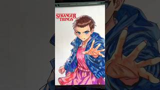 STRANGER THINGS ✨ Eleven Anime style Drawing challenge 🤯🥰 #shorts