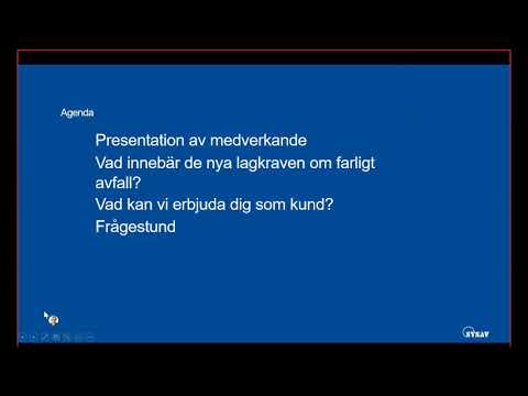 Webinar om spårbarhetsrapportering farligt avfall 21 oktober 2020