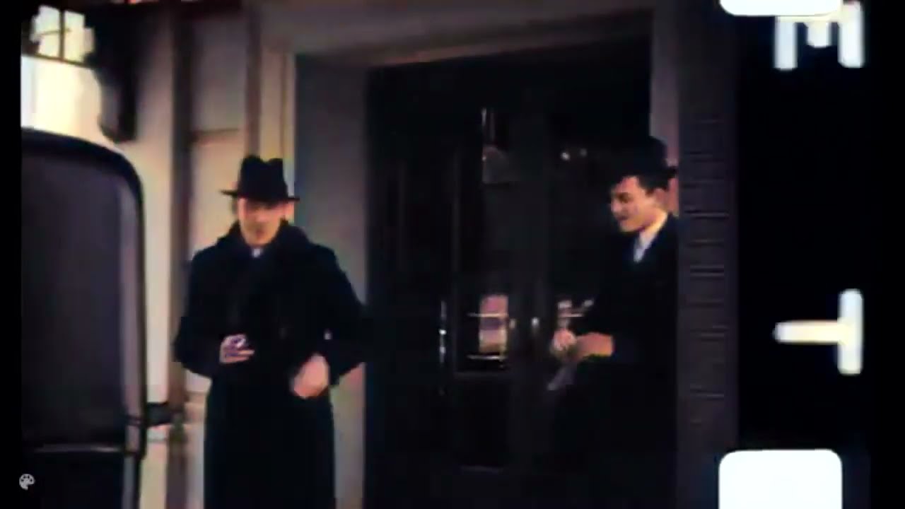 Vladimir Horowitz & Ormandy - rare silent video 1930s. AI Colorize.