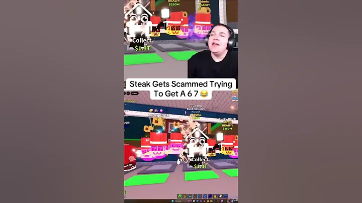 Steak Gets SCAMMED Trying To Get a 6’7 Brainrot 😭💀 #roblox #brainrot #stealabrainrot #shorts