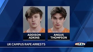 Two University of Kentucky students arrested, charged with rape on campus